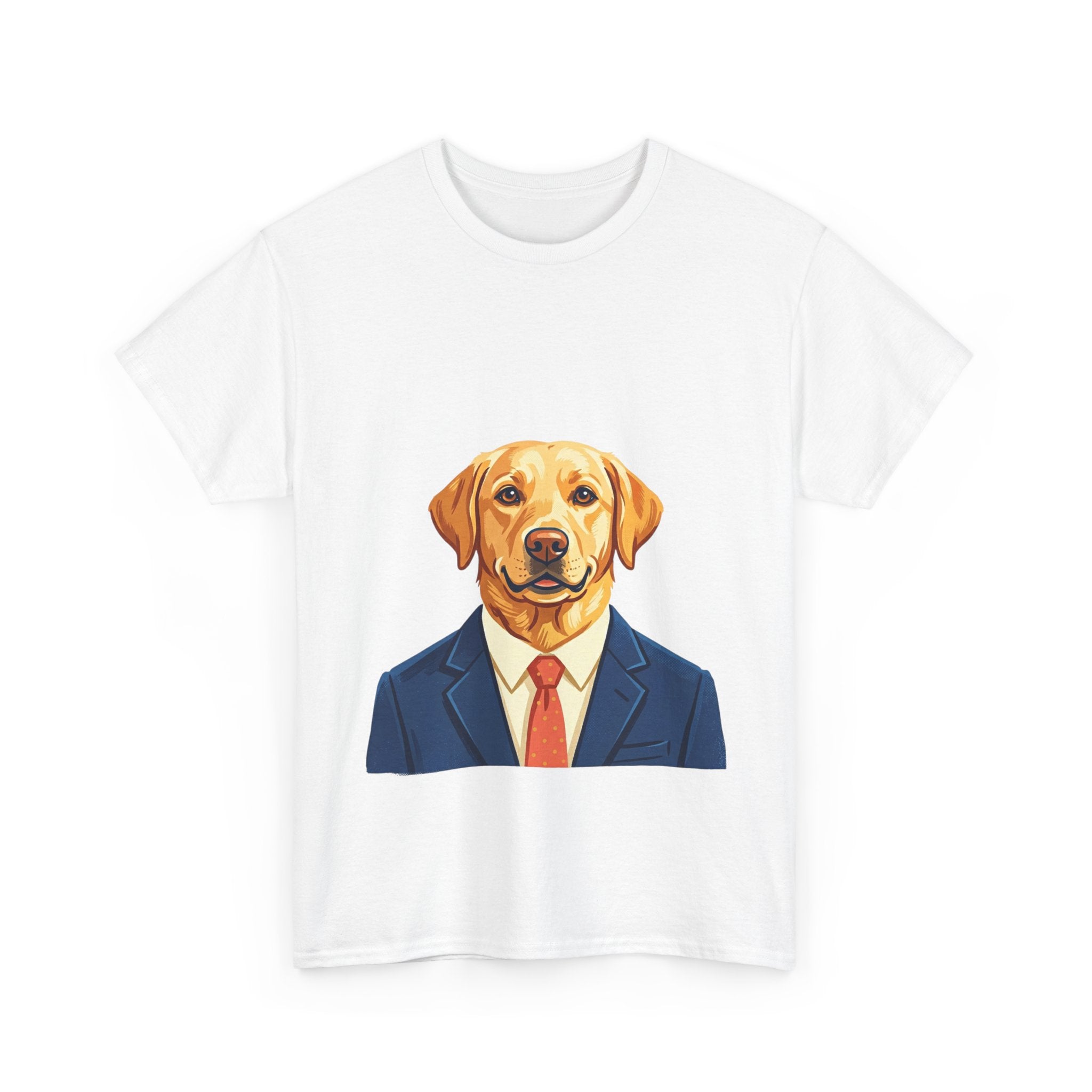 Labrador in Suit T-Shirt — Funny Dog Portrait Tee for Pet Lovers