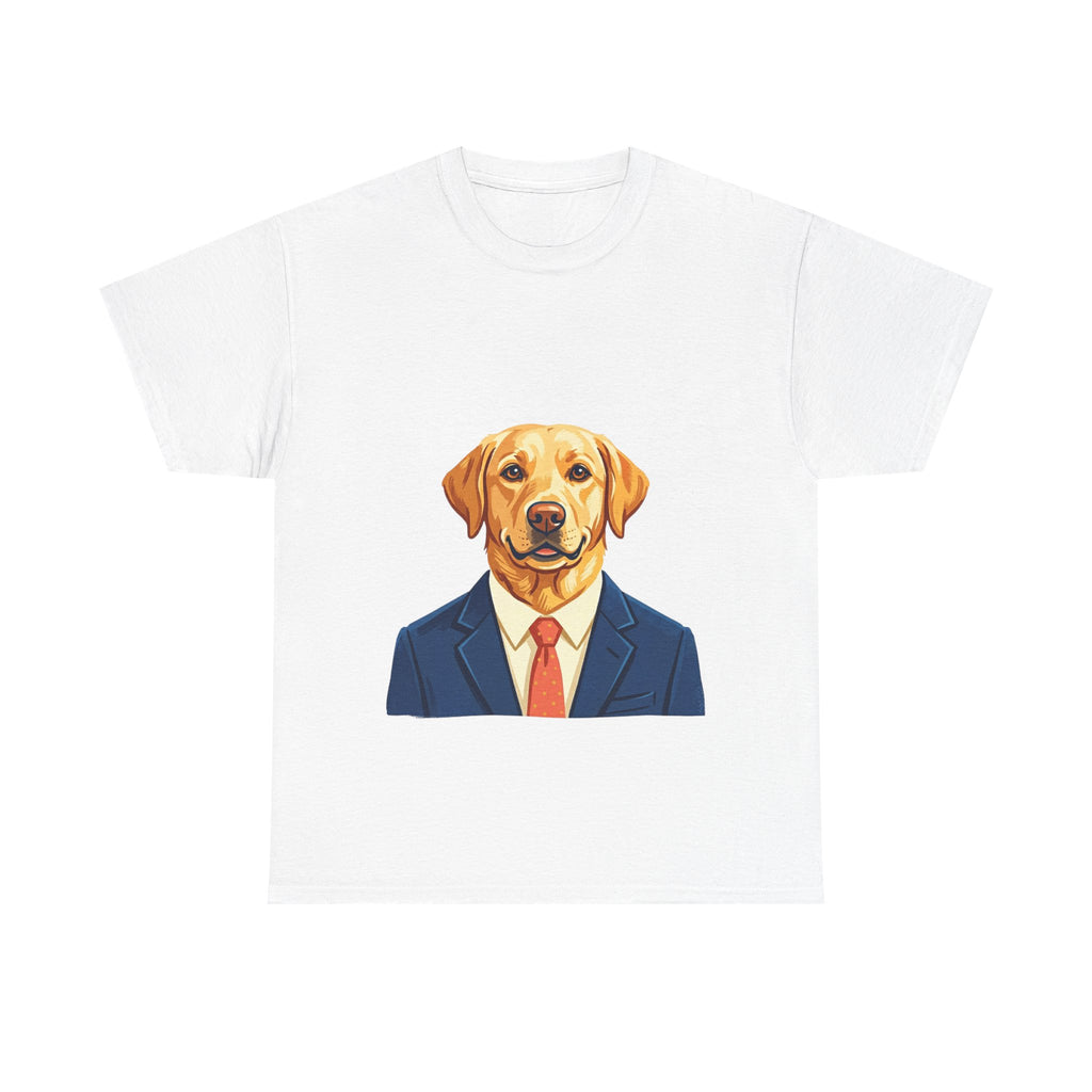 Labrador in Suit T-Shirt — Funny Dog Portrait Tee for Pet Lovers