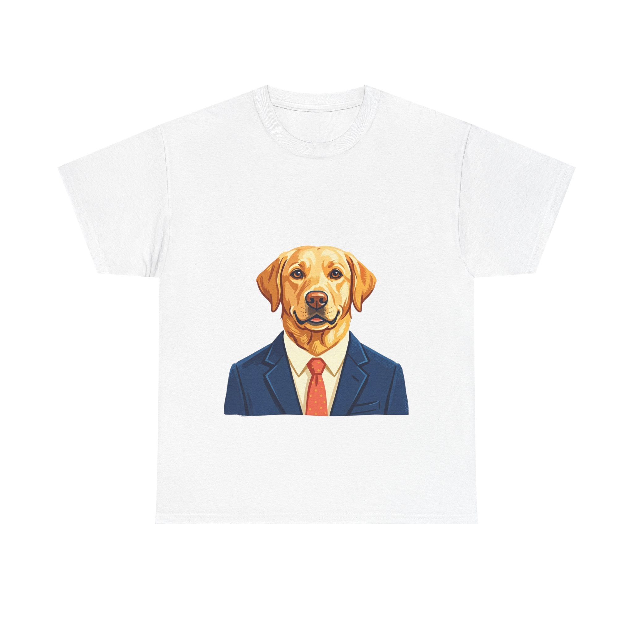 Labrador in Suit T-Shirt — Funny Dog Portrait Tee for Pet Lovers